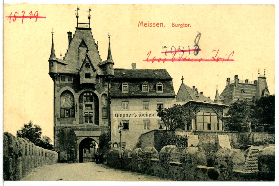 13623-Meißen-1911-Burgtor-Brück & Sohn Kunstverlag
