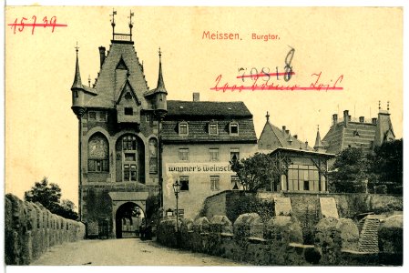 13623-Meißen-1911-Burgtor-Brück & Sohn Kunstverlag