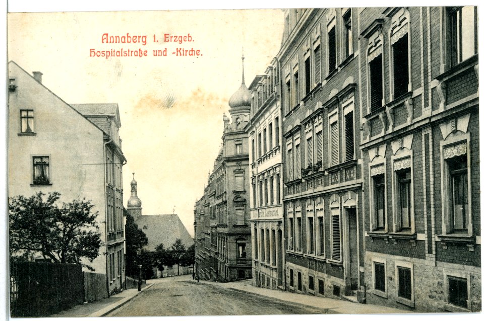 11685-Annaberg-1910-Hospitalstraße-Brück & Sohn Kunstverlag