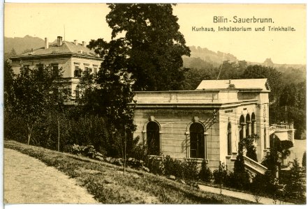 14389-Bilin-1912-Kurhaus, Inhalatorium und Trinkhalle-Brück & Sohn Kunstverlag