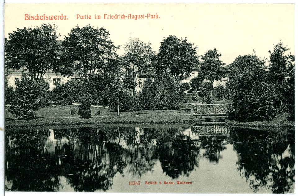 10345-Bischofswerda-1908-im Friedrich-August-Park-Brück & Sohn Kunstverlag
