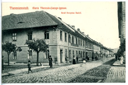 12571-Theresienstadt-1911-Maria-Theresia-Gasse Hotel, Kronprinz Rudolf-Brück & Sohn Kunstverlag