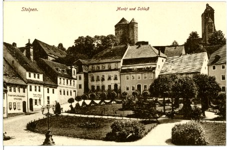 10120-Stolpen-1908-Markt und Schloß-Brück & Sohn Kunstverlag