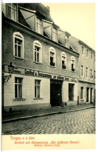 12692-Torgau-1911-Gasthof zur Goldenen Sonne-Brück & Sohn Kunstverlag