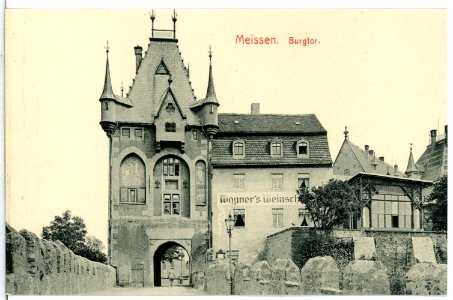 13624-Meißen-1911-Burgtor-Brück & Sohn Kunstverlag