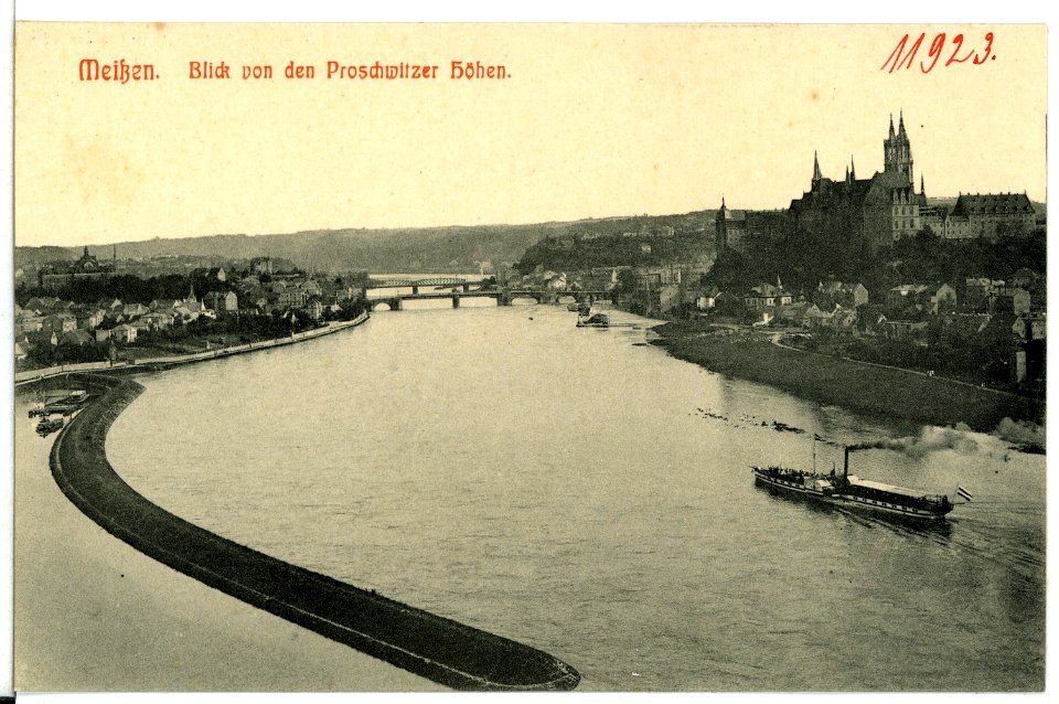 11923-Meißen-1910-Blick von der Proschwitzer Höhen-Brück & Sohn Kunstverlag