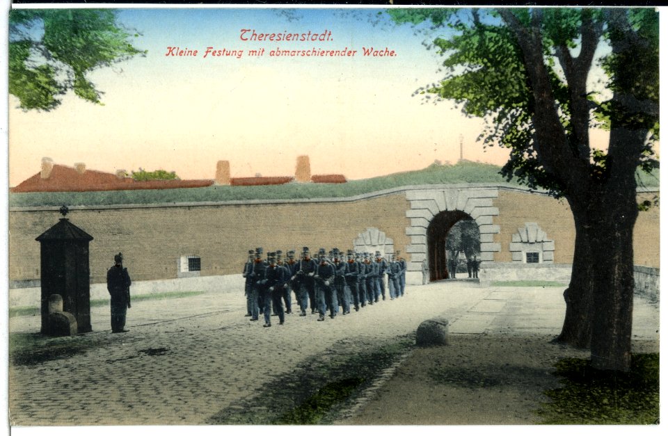11539-Theresienstadt-1910-Kleine Festung mit abmarschierender Wache-Brück & Sohn Kunstverlag