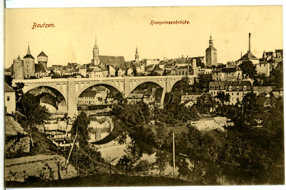 11547-Bautzen-1910-Kronprinzenbrücke-Brück & Sohn Kunstverlag