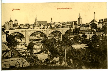 11547-Bautzen-1910-Kronprinzenbrücke-Brück & Sohn Kunstverlag