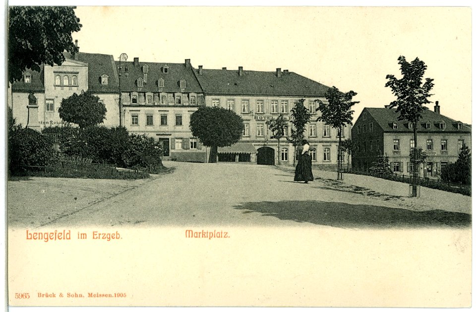 05965-Lengefeld-1905-Marktplatz-Brück & Sohn Kunstverlag