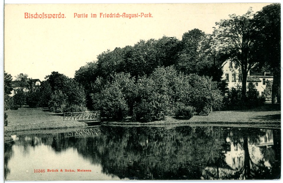 10346-Bischofswerda-1908-im Friedrich-August-Park-Brück & Sohn Kunstverlag