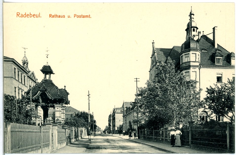14254-Radebeul-1912-Rathaus und Postamt-Brück & Sohn Kunstverlag