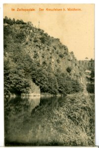 08699-Waldheim-1907-Kreuzfelsen im Zschopautal-Brück & Sohn Kunstverlag