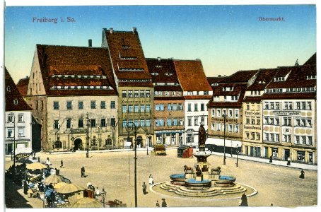 12395-Freiberg-1910-Obermarkt-Brück & Sohn Kunstverlag