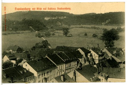 08870-Frankenberg-1907-mit Blick auf Schloß Sachsenburg-Brück & Sohn Kunstverlag