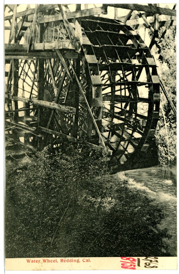 08158-Redding, Cal.-1906-Water Wheel-Brück & Sohn Kunstverlag