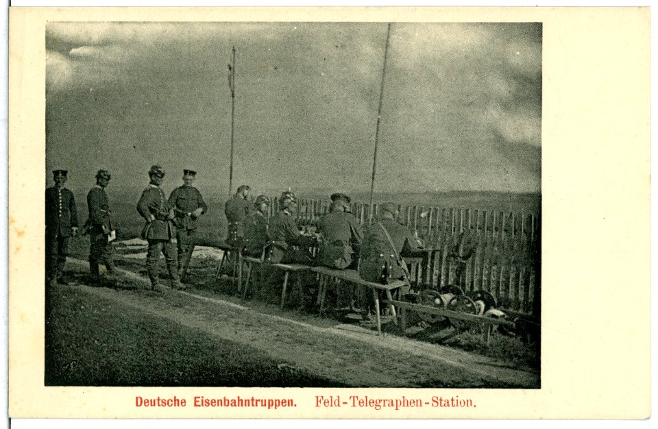 11316-Landkreis Meißen-1910-Deutsche Eisenbahntruppen Feld-Telegramm-Station-Brück & Sohn Kunstverlag