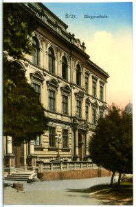 13867-Brüx-1912-Bürgerschule-Brück & Sohn Kunstverlag photo