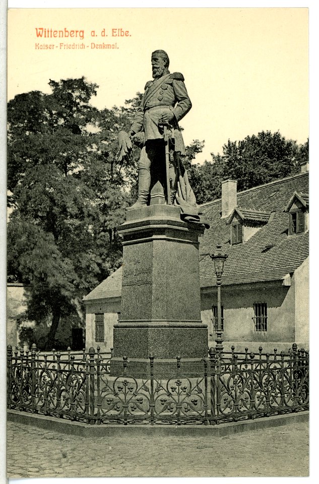 12913-Wittenberg-1911-Kaiser Friedrich Denkmal-Brück & Sohn Kunstverlag