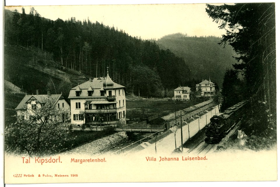 06222-Kipsdorf-1905-Margaretenhof, Villa Luisenbad, Eisenbahn-Brück & Sohn Kunstverlag