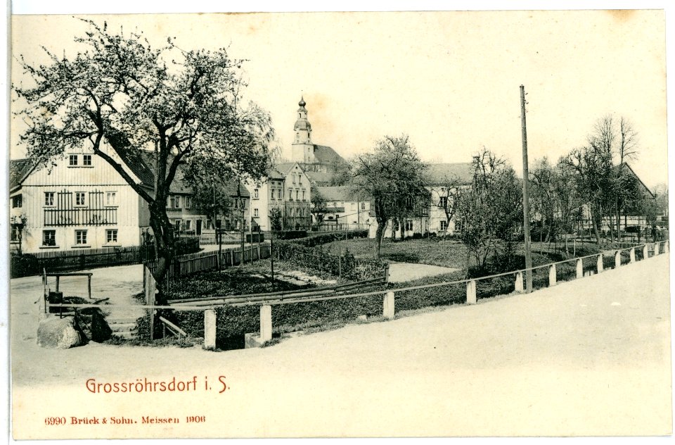 06990-Großröhrsdorf-1906-Blick auf den Ort-Brück & Sohn Kunstverlag