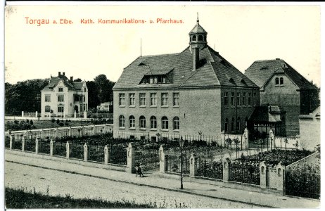 10100-Torgau-1908-Katholisches Pfarrhaus mit Kommunikanten-Anstalt-Brück & Sohn Kunstverlag