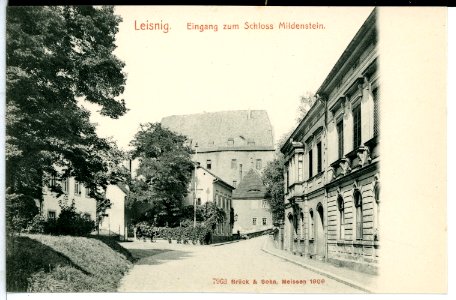 07963-Leisnig-1906-Eingang zum Schloß Mildenstein-Brück & Sohn Kunstverlag