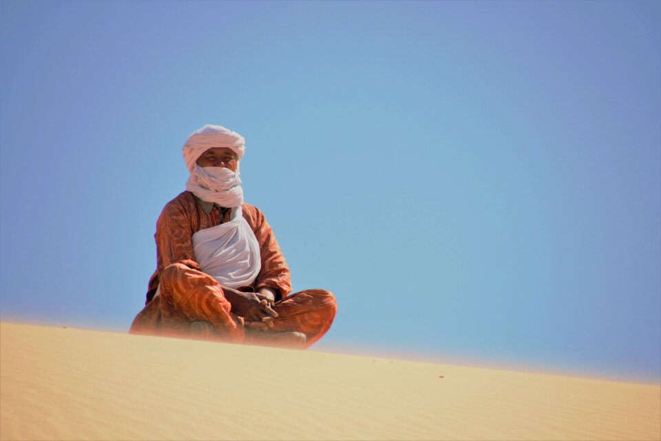 Tuareg desert blue desert