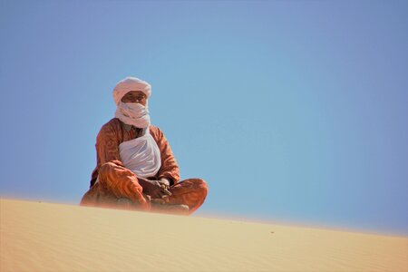 Tuareg desert blue desert photo