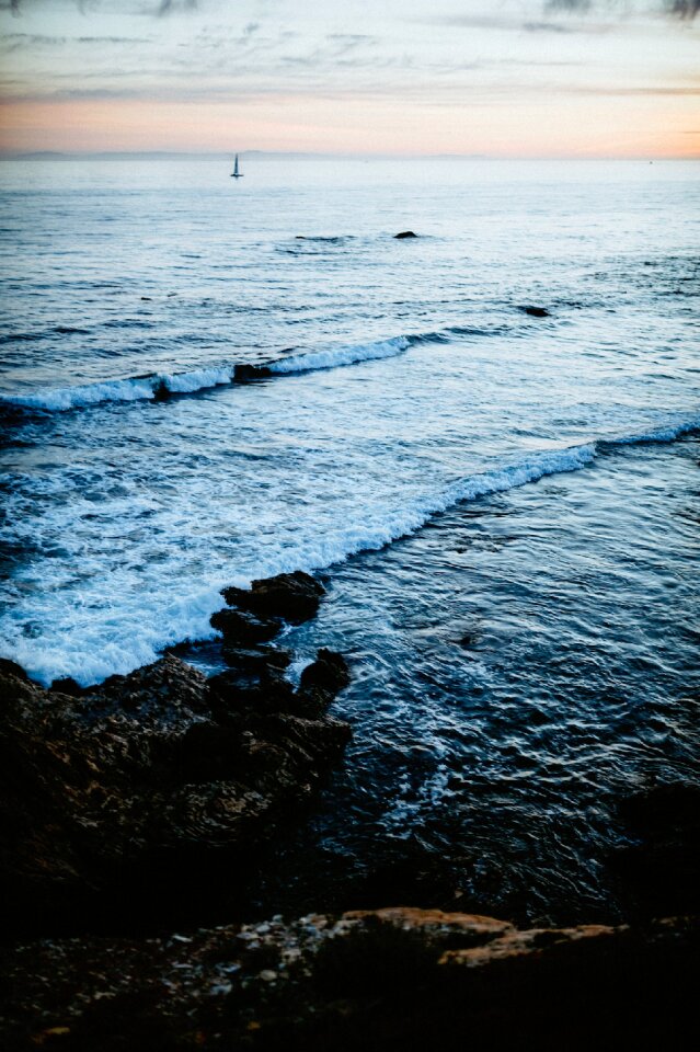 Waves ocean blue