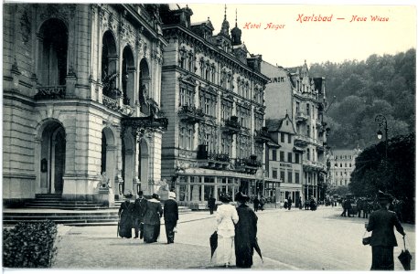 18081-Karlsbad-1914-Hotel Anger und Neue Wiese-Brück & Sohn Kunstverlag