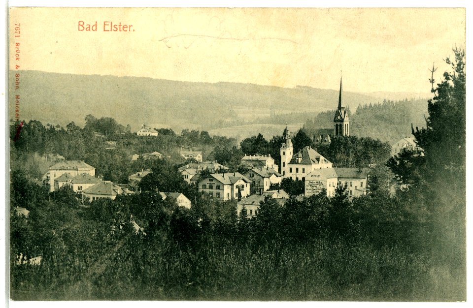 07671-Bad Elster-1906-Blick auf Bad Elster-Brück & Sohn Kunstverlag