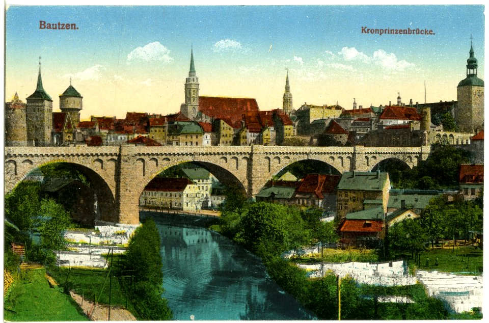 20201-Bautzen-1916-Kronprinzenbrücke-Brück & Sohn Kunstverlag