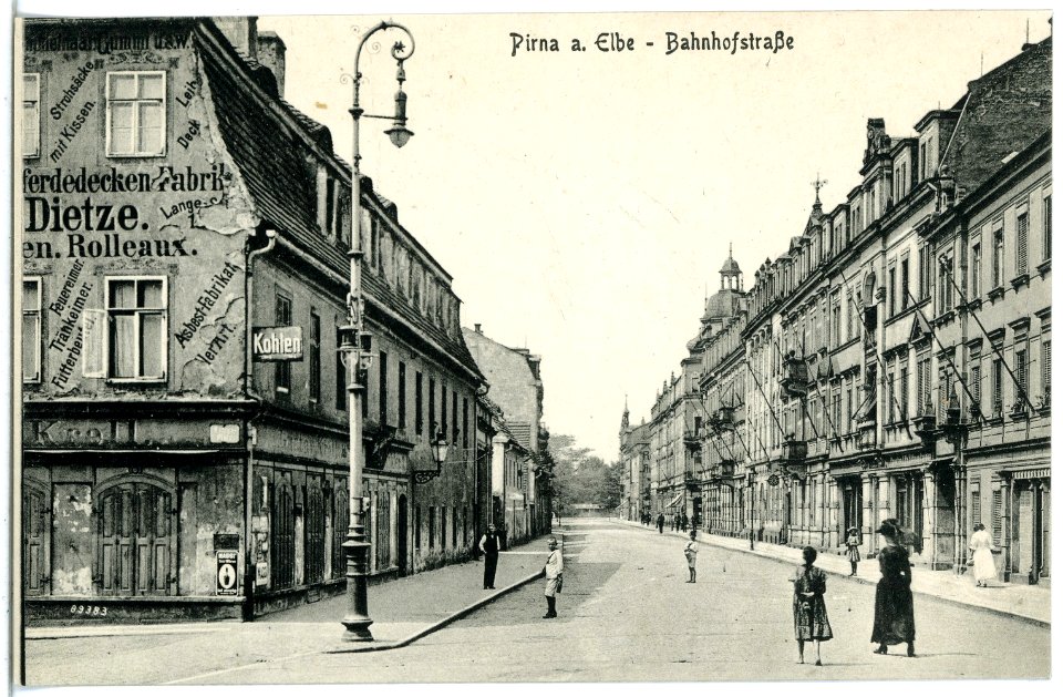 20588-Pirna-1917-Bahnhofstraße-Brück & Sohn Kunstverlag