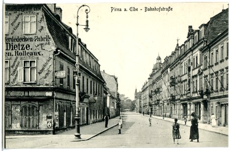 20588-Pirna-1917-Bahnhofstraße-Brück & Sohn Kunstverlag