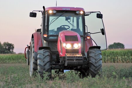 Ploughing agriculture field