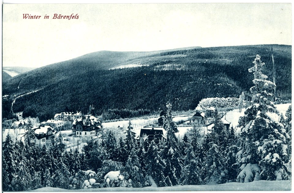 18370-Bärenfels-1914-Blick auf Bärenfels im Winter-Brück & Sohn Kunstverlag