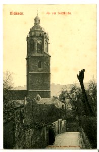 08663-Meißen-1907-Stadtkirche und Frauenstufen-Brück & Sohn Kunstverlag