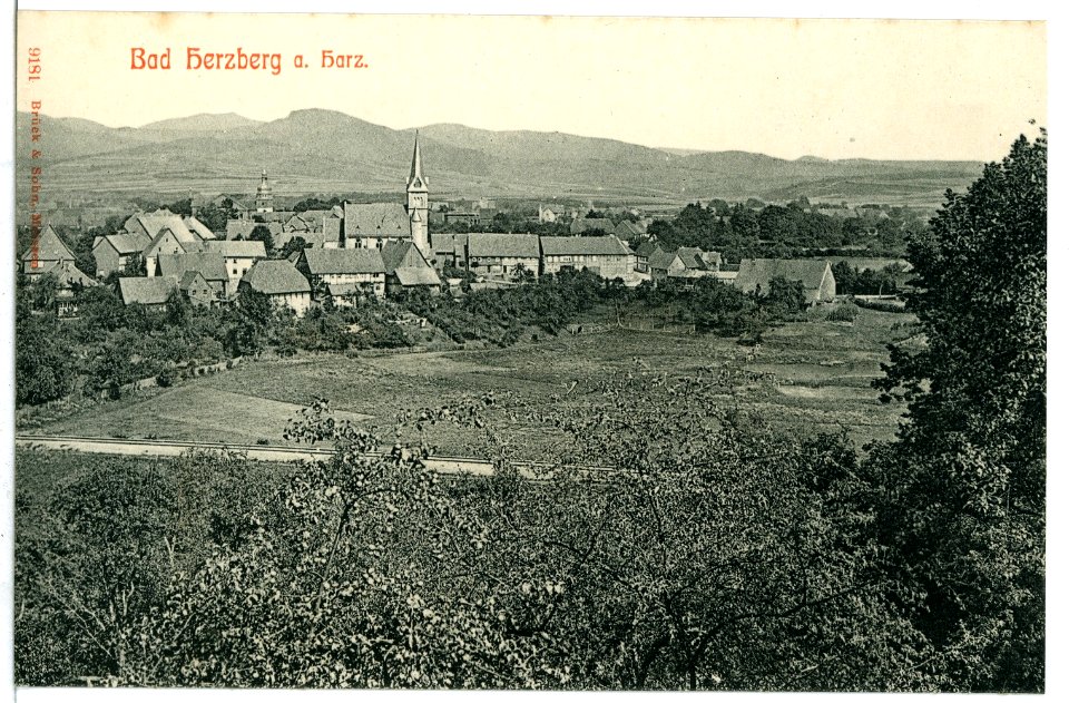 09181-Bad Herzberg-1907-Blick auf Bad Herzberg-Brück & Sohn Kunstverlag