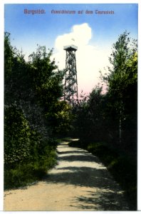 09561-Burgstädt-1908-Aussichtsturm auf dem Taurastein-Brück & Sohn Kunstverlag