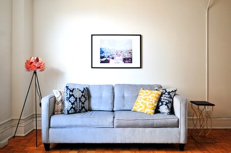 Couch sofa wall photo
