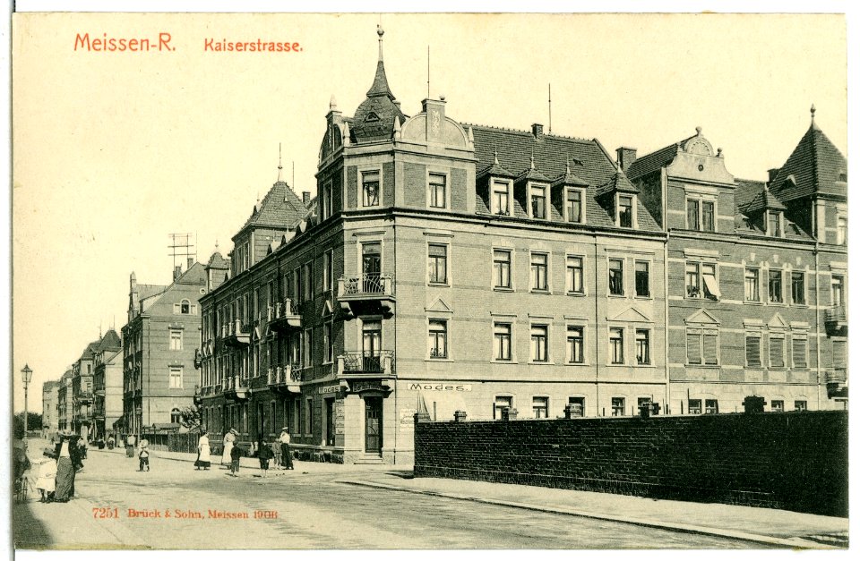07251-Meißen-1906-Kaiserstraße-Brück & Sohn Kunstverlag