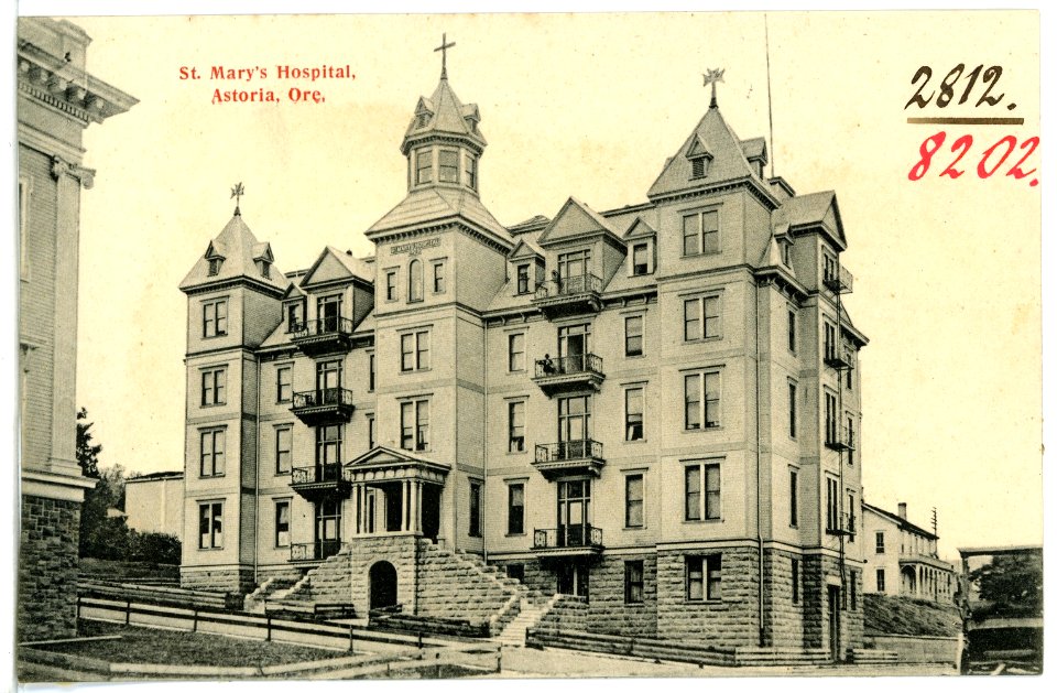 08202-Astoria, Ore.-1906-St. Marys Hospital-Brück & Sohn Kunstverlag