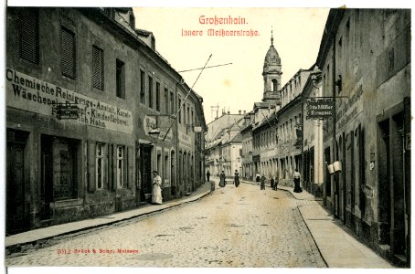 07012-Großenhain-1906-Innere Meißner Straße-Brück & Sohn Kunstverlag