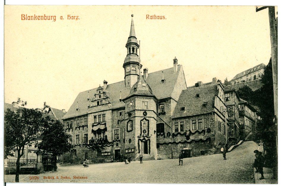 09078-Blankenburg-1907-Rathaus-Brück & Sohn Kunstverlag
