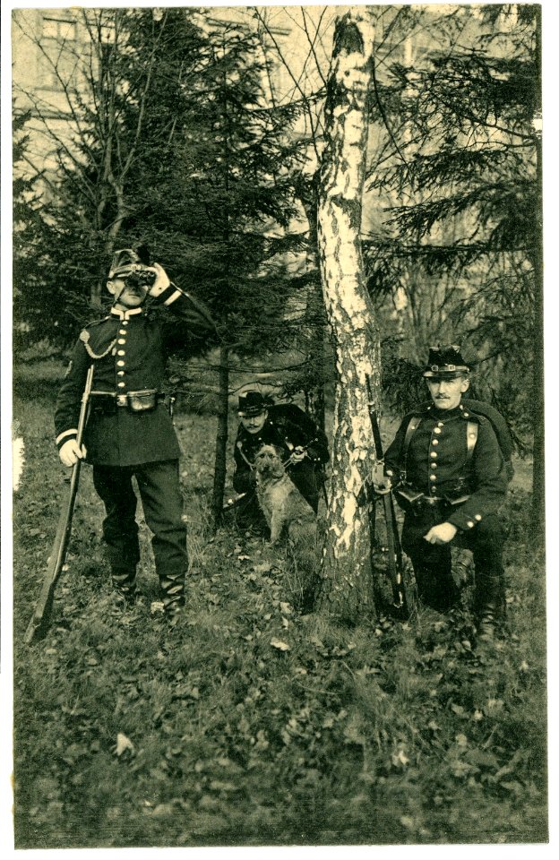 07097-Freiberg-1906-Auf Patrouille-Brück & Sohn Kunstverlag