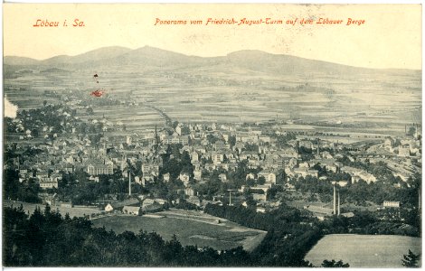 18416-Löbau-1914-Blick auf Löbau vom Löbauer Berg-Brück & Sohn Kunstverlag