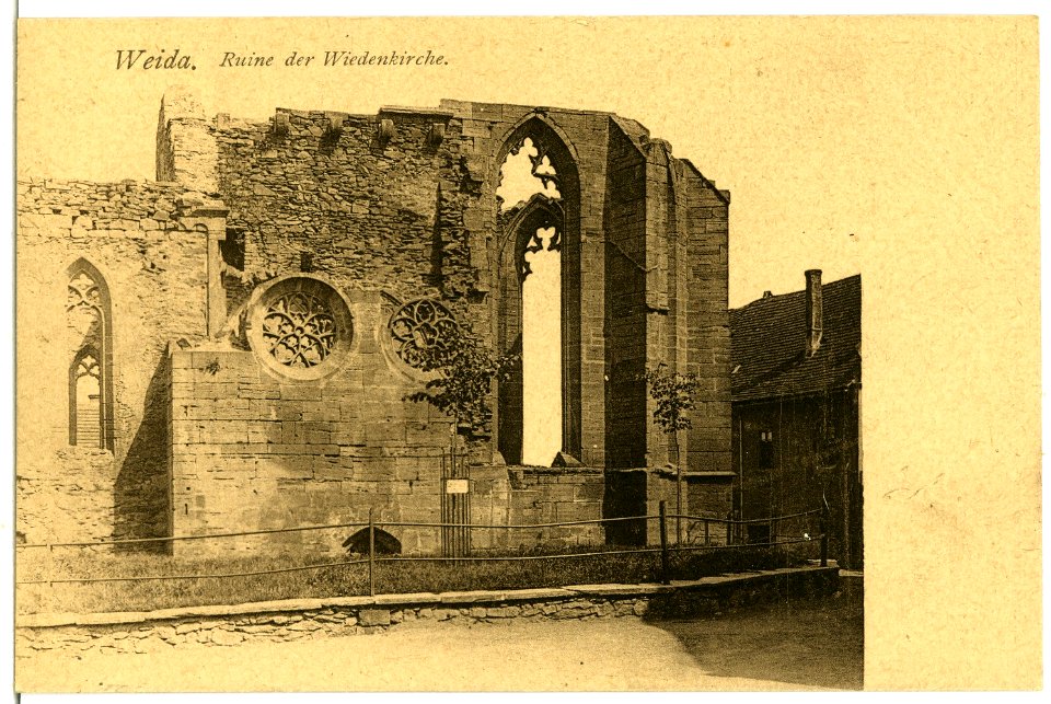 07401-Weida-1906-Ruine der Wiedenkirche-Brück & Sohn Kunstverlag