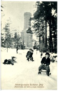 20186-Rochlitz-1916-Rochlitzer Berg - Abfahrt der Rodelbahn-Brück & Sohn Kunstverlag