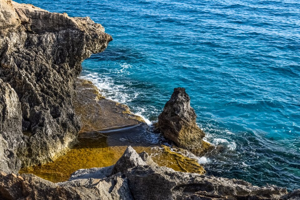Seashore nature rock